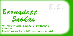 bernadett sapkas business card